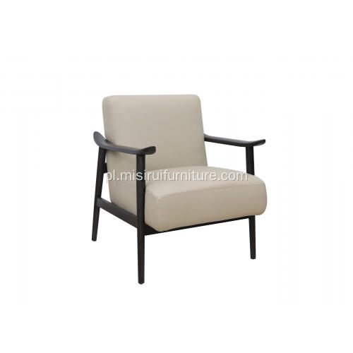 Krzesło z białej skóry sofa Single Sofa
